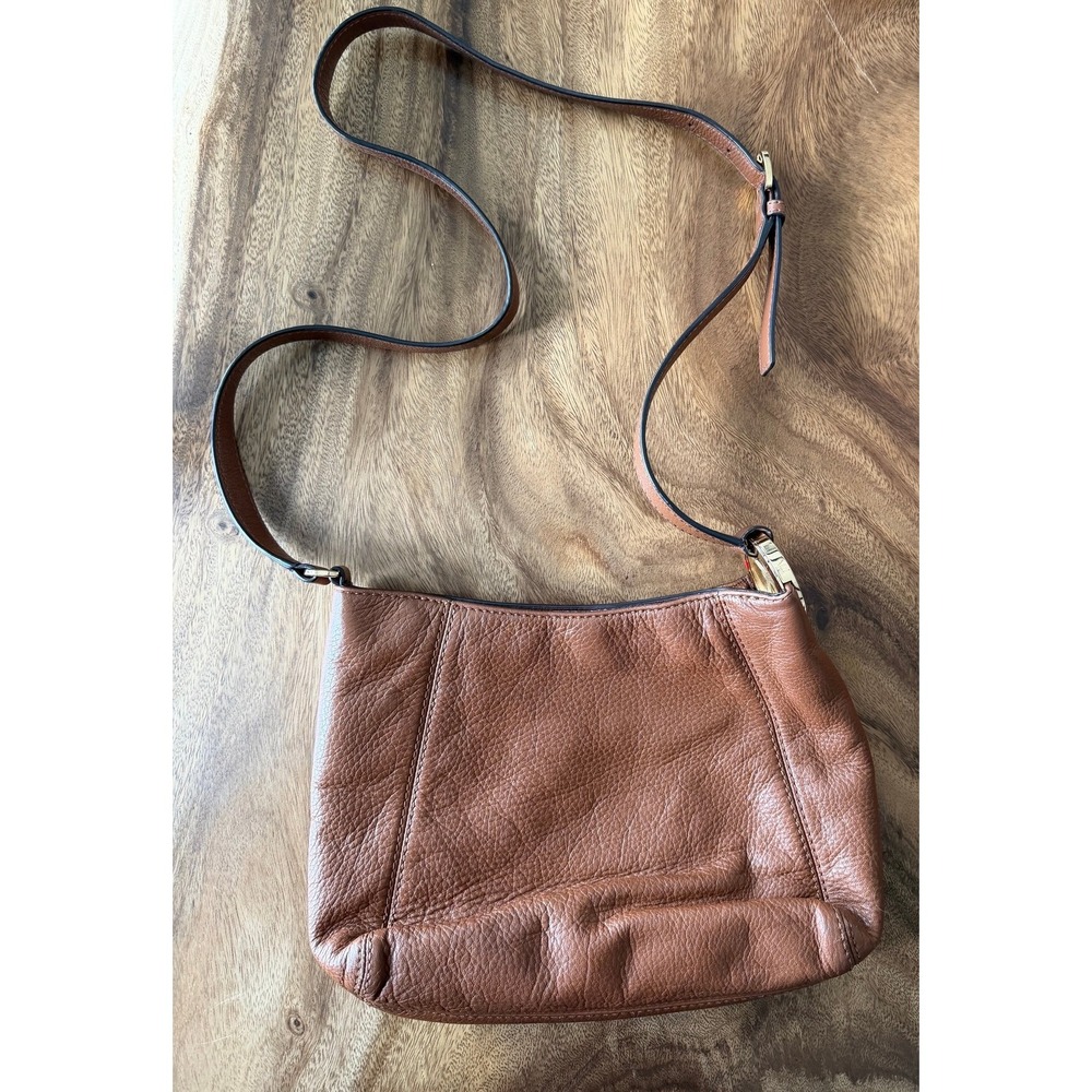 MICHAEL KORS LARGE HOBO - PEBBLED LEATHER CROSSBODY BAG Gold Logo